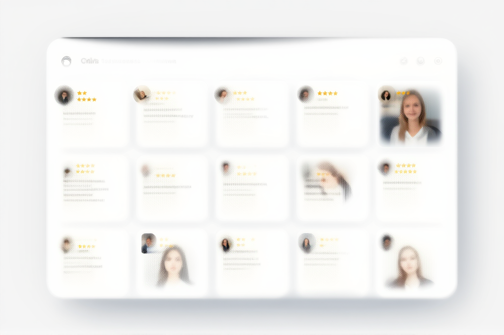 カード型グリッドレイアウトの口コミ表示例