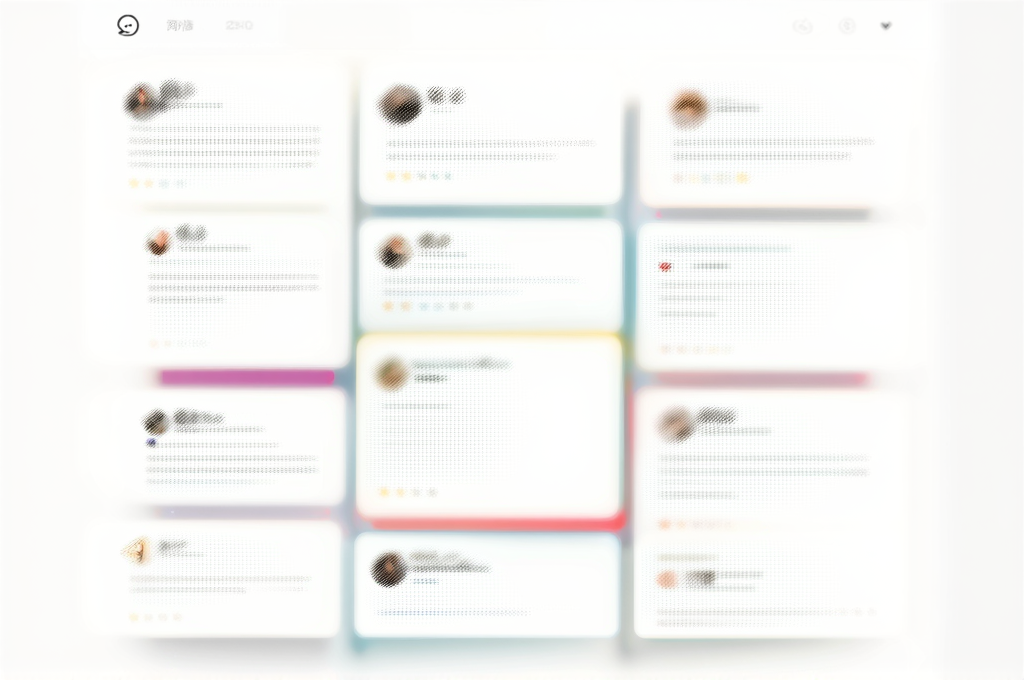 マソンリー型レイアウトの口コミ表示例
